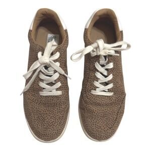 Old Navy Classic Sneaker Small Leopard Animal Print Lace Up Casual Brown Black 8